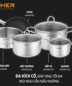 BỘ NỒI 5 MÓN KOCHER MUNICH - 5 BỘ NỒI 5 MÓN KOCHER MUNICH