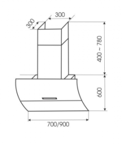 MÁY HÚT MÙI GẮN TƯỜNG FASTER FS 90CG NEW WHITE