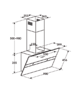 MÁY HÚT MÙI ỐNG KHÓI 90CM ROSIERES RDV980PN - 5