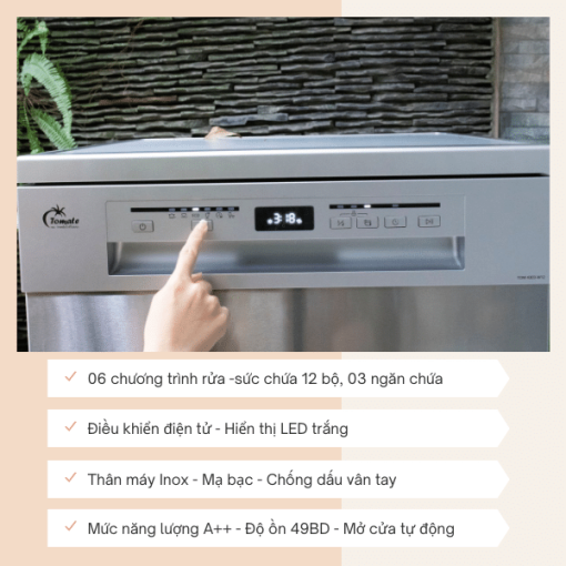 Máy rửa chén độc lập TOMATE TOM 4303-W12