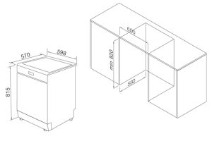 Máy rửa chén độc lập Dishwasher TOM 6014 - 7