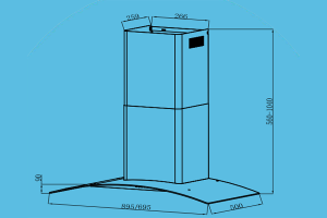 Máy Khử Mùi Ống Khói TOMATE TOM 3159B 90 cm - 7