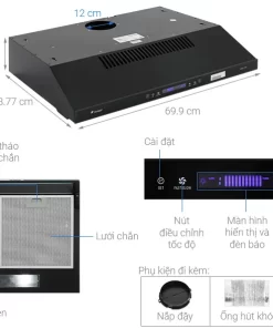 Máy hút khử mùi PRAMIE CH22-700 - 8 Máy hút khử mùi PRAMIE CH22-700