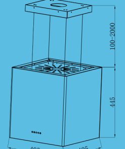Máy Khử Mùi Độc Lập TOMATE ISLAND HOOD TOM 4200