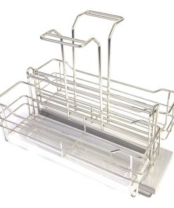 GIÁ ĐỰNG CHẤT TẨY RỬA NAN TRÒN INOX 304 SEVILLA SV-R4-35