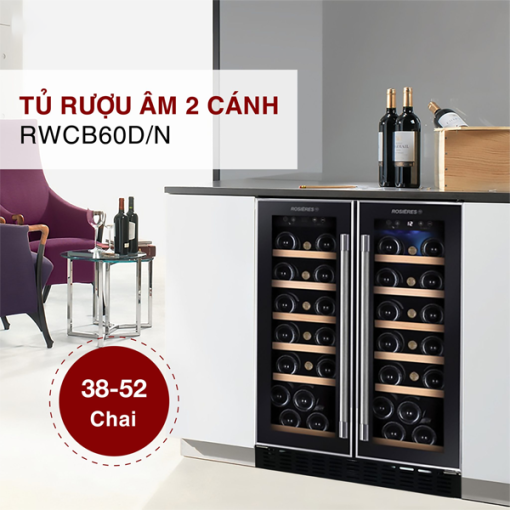 TỦ RƯỢU 2 CÁNH ÂM TỦ ROSIERES RWCB60D/N - 9