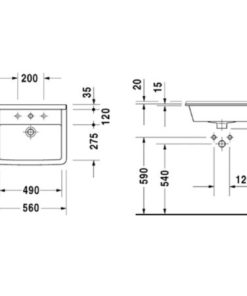 Lavabo âm bàn Duravit Starck 3 HAFELE 588.45.084 - 9