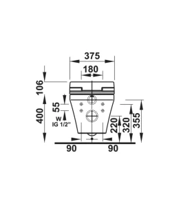 Bồn cầu treo tường Duravit HAFELE 588.45.385 - 12 Bồn cầu treo tường Duravit HAFELE 588.45.385 - 11