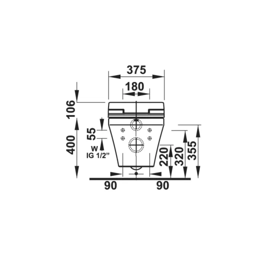 Bồn cầu treo tường Duravit HAFELE 588.45.385 - 5