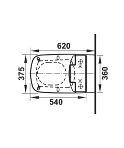Bồn cầu treo tường Duravit HAFELE 588.45.385 - 10 Bồn cầu treo tường Duravit HAFELE 588.45.385 - 9