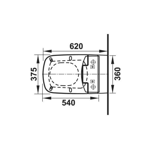 Bồn cầu treo tường Duravit HAFELE 588.45.385 - 3