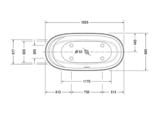 Bồn tắm độc lập Cape Cod HAFELE 588.45.690 - 3
