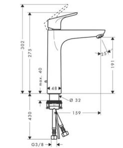VÒI LAVABO HANSGROHE FOCUS 190 589.29.223 - 6 VÒI LAVABO HANSGROHE FOCUS 190 589.29.223 - 5
