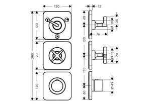 TRỌN BỘ BỘ TRỘN SEN TẮM ÂM 3 CHỨC NĂNG AXOR CITTERIO E 589.30.531 - 5