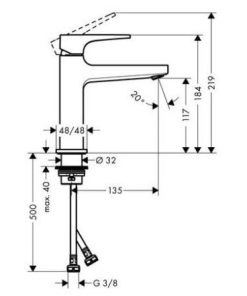 VÒI LAVABO HANSGROHE METROPOL 110 589.50.510 - 5