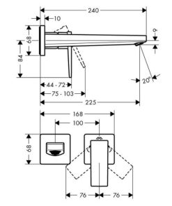 TRỌN BỘ VÒI LAVABO TREO TƯỜNG HANSGROHE METROPOL 225 589.50.520 - 6 TRỌN BỘ VÒI LAVABO TREO TƯỜNG HANSGROHE METROPOL 225 589.50.520 - 5