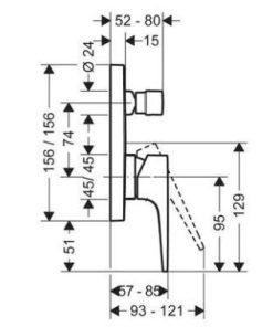 TRỌN BỘ BỘ TRỘN ÂM 2 ĐƯỜNG NƯỚC HANSGROHE METROPOL 589.50.523 - 5