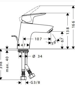 VÒI LAVABO HANSGROHE LOGIS 70 589.52.405 - 5