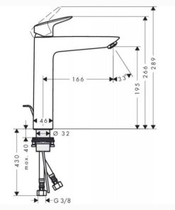 VÒI LAVABO HANSGROHE LOGIS 190 589.52.406 - 6 VÒI LAVABO HANSGROHE LOGIS 190 589.52.406 - 5