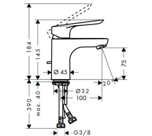 VÒI LAVABO HANSGROHE LOGIS E 70 589.52.430 - 3