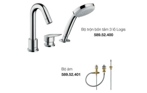 TRỌN BỘ BỘ TRỘN BỒN TẮM 3 LỖ HANSGHORE LOGIS 589.52.438 - 1
