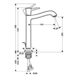 VÒI LAVABO HANSGROHE METROPOL CLASSIC 260 589.54.617 - 6 VÒI LAVABO HANSGROHE METROPOL CLASSIC 260 589.54.617 - 5