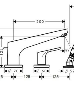 TRỌN BỘ BỘ TRỘN BỒN TẮM 4 LỖ HANSGHORE FOCUS 589.54.707 - 5