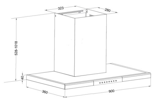Máy hút mùi gắn tường EUROSUN EH-90AF79