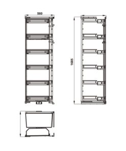 Tủ đồ khô 6 tầng KARA SWING 450mm Hafele 548.65.842 - 10 Tủ đồ khô 6 tầng KARA SWING 450mm Hafele 548.65.842 - 9