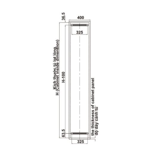 Tủ đồ khô 6 tầng KARA PULL 400mm Hafele 595.80.803 - 7