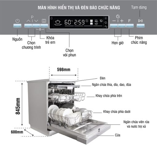 MÁY RỬA BÁT KOCHER KDEU 8835BL - 3