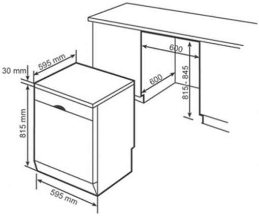MÁY RỬA CHÉN BÁT ĐỘC LẬP BEKO DVN05320W
