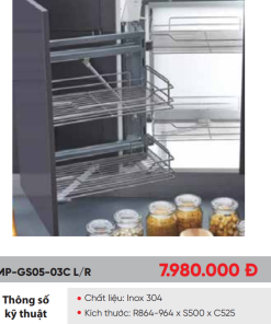 Kệ góc liên hoàn Maadela MP-GS05-03C-L - 8 Kệ góc liên hoàn Maadela MP-GS05-03C-L - 7