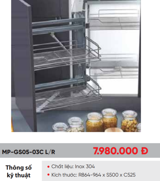 Kệ góc liên hoàn Maadela MP-GS05-03C-L - 3