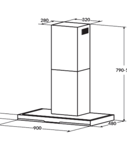 MÁY HÚT MÙI ỐNG KHÓI 90CM ROSIERES RDVSE995PN - 6 MÁY HÚT MÙI ỐNG KHÓI 90CM ROSIERES RDVSE995PN - 5