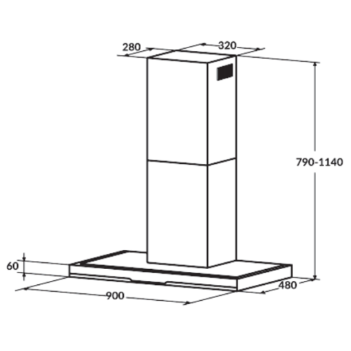 MÁY HÚT MÙI ỐNG KHÓI 90CM ROSIERES RDVSE995PN - 3