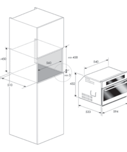 LÒ NƯỚNG KÈM HẤP COMBI ROSIERES RFVS580X - 6 LÒ NƯỚNG KÈM HẤP COMBI ROSIERES RFVS580X - 5