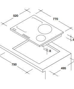 BẾP TỪ 3 VÙNG NẤU 80CM ROSIERES RFI 802 - 5