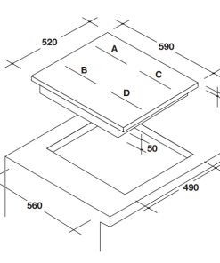 BẾP TỪ 3 VÙNG NẤU ROSIERES RISD3BC - 6 BẾP TỪ 3 VÙNG NẤU ROSIERES RISD3BC - 5