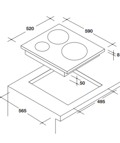 BẾP TỪ 3 VÙNG NẤU ROSIERES RPI342MM - 5