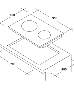 BẾP KẾT HỢP 1 TỪ 1 ĐIỆN ROSIERES RVPI711 - 5