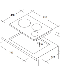 BẾP KẾT HỢP 2 TỪ 1 ĐIỆN ROSIERES PMI732N - 5