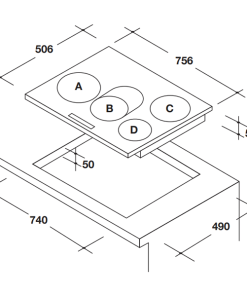 BẾP ĐIỆN 4 VÙNG NẤU ROSIERES RVEF74IN - 8 BẾP ĐIỆN 4 VÙNG NẤU ROSIERES RVEF74IN - 7