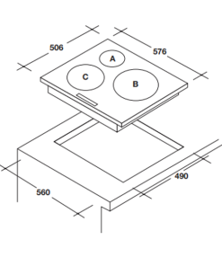 BẾP ĐIỆN 3 VÙNG NẤU ROSIERES RVEF633INK - 8 BẾP ĐIỆN 3 VÙNG NẤU ROSIERES RVEF633INK - 7