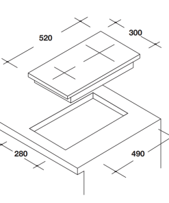 BẾP TỪ 2 VÙNG NẤU DOMINO ROSIERES MI1301 - 5