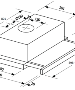 MÁY HÚT MÙI ÂM TỦ 70CM ROSIERES RHT7300 - 5