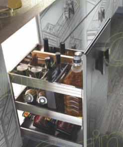 Cariny - Kệ dao thớt inox hộp, cánh rộng 400mm CG-1840