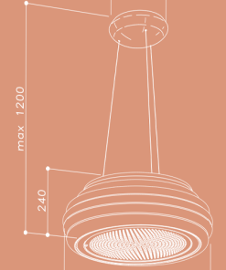 MÁY HÚT MÙI ĐẢO TREO DÂY CÁP DUDOFF SOLAR COPPER - 5