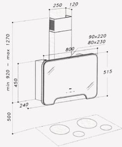 MÁY HÚT MÙI ÁP TƯỜNG DUDOFF TABLET - 9
