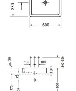Lavabo Đặt bàn Vero Duravit Lavabo HAFELE 588.45.022 - 5
